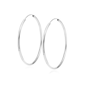 Cercei rotunzi argint Ø40 mm x 2 mm Creole DiAmanti KSZ2040ER-DIA (Argint 925‰ 3,7 g.)